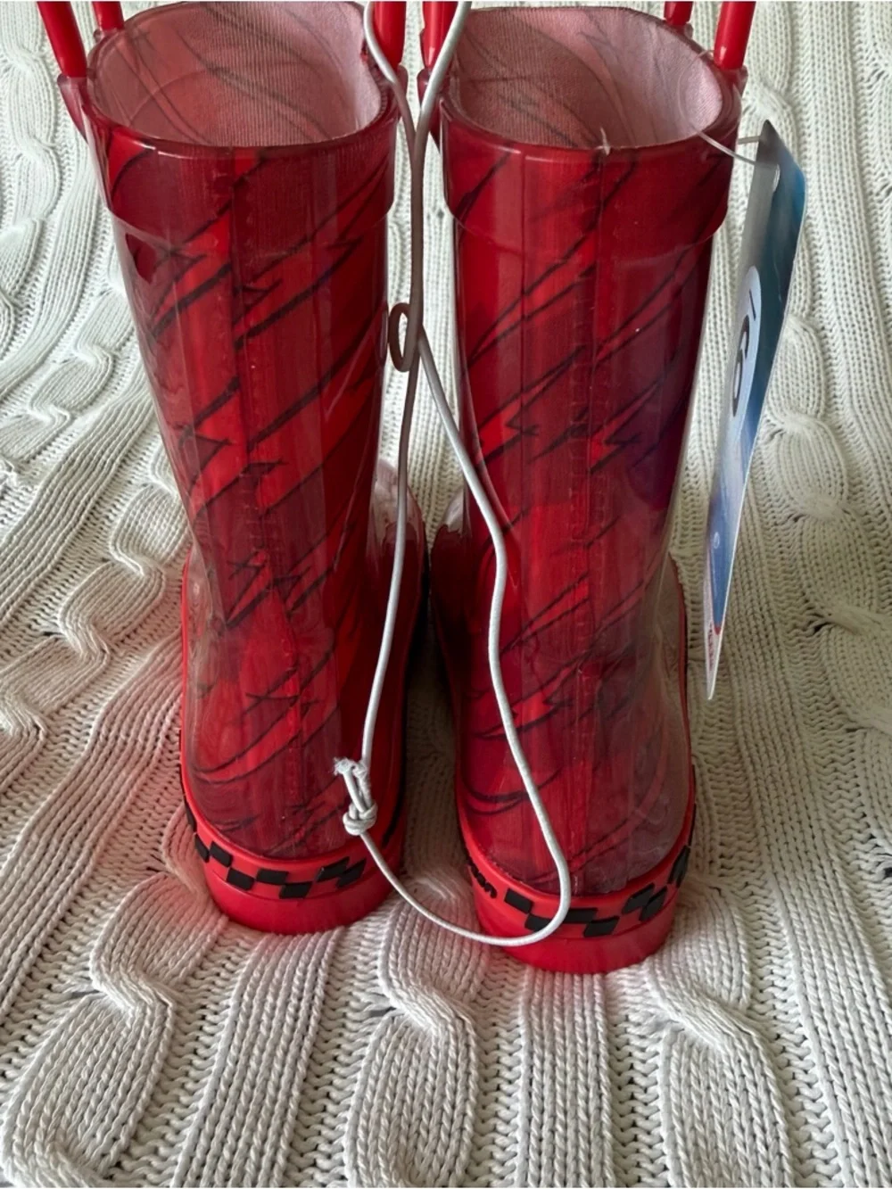 Disney Pixar Cars Lightning McQueen Rain Boot 9 10 Boys Shoes Kachow 95 LMQ Race